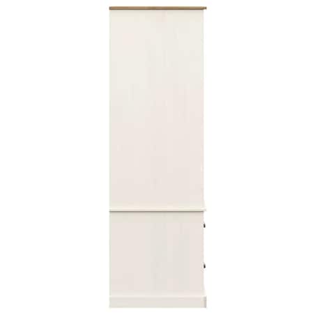 vidaXL Szafa VIGO, biała, 90x55x170 cm, lite drewno sosnowe