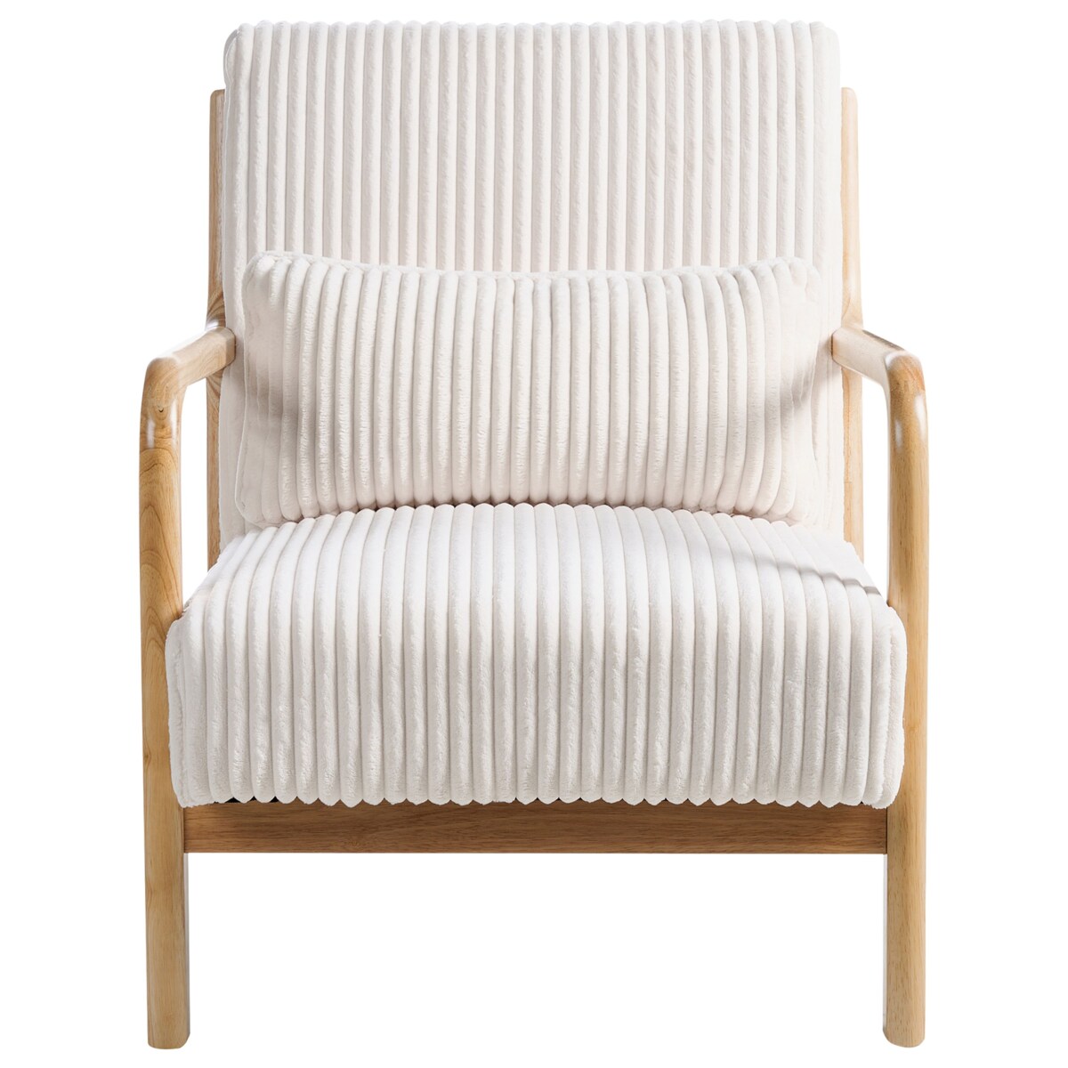 Fotel SORSELE Sztruks Biały