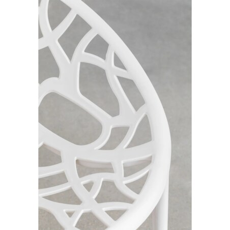 Krzesło z polipropylenu, sztaplowane, Coral, białe