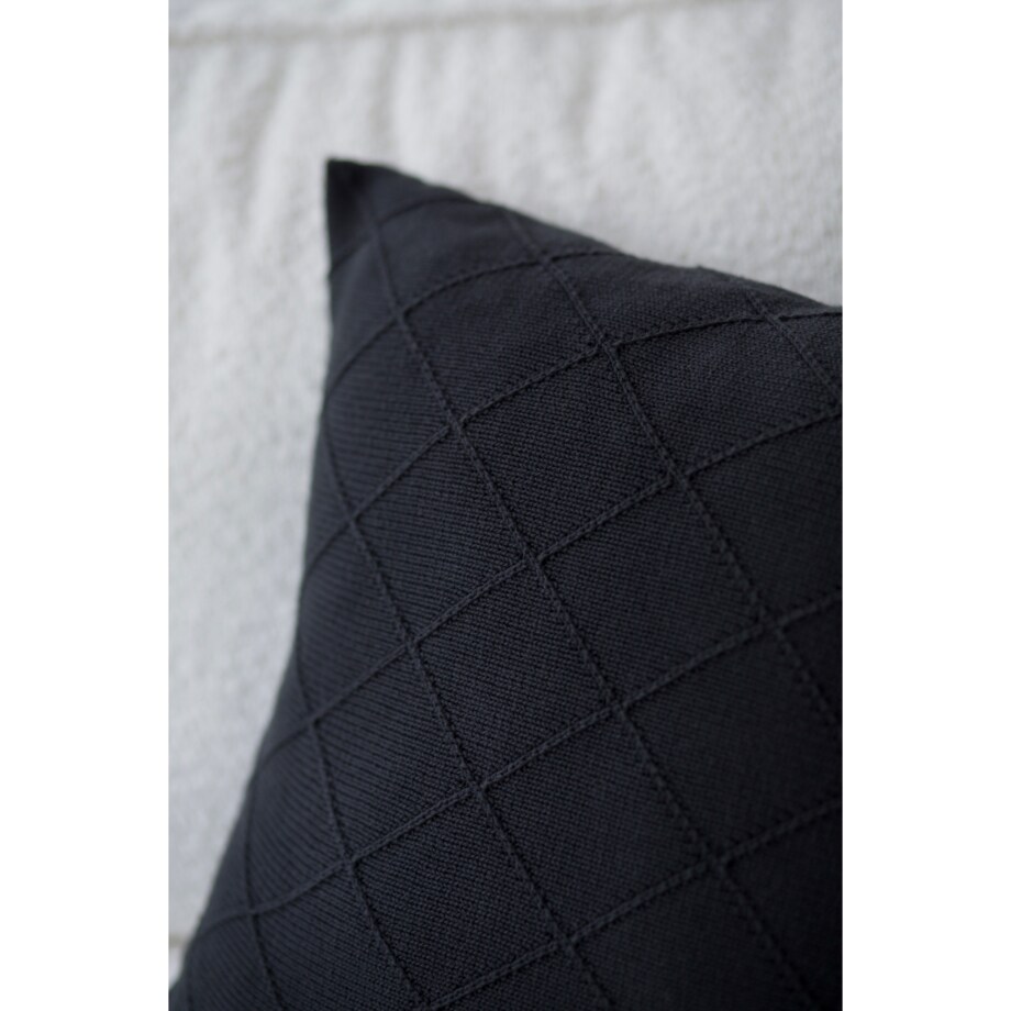 Poszewka romby kwadratowa grafitowa, , La Manta