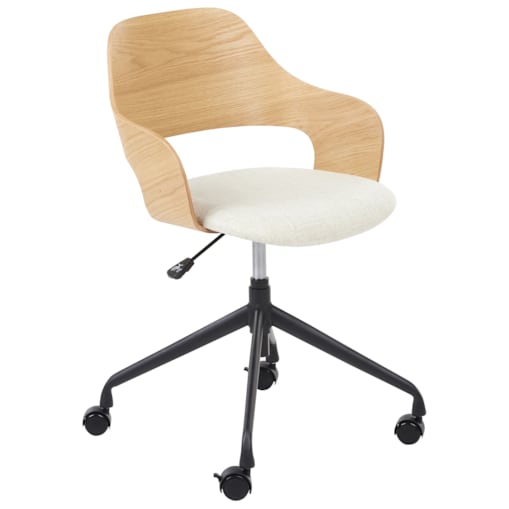 Fotel biurowy NOVATO Len Jasnobeżowy