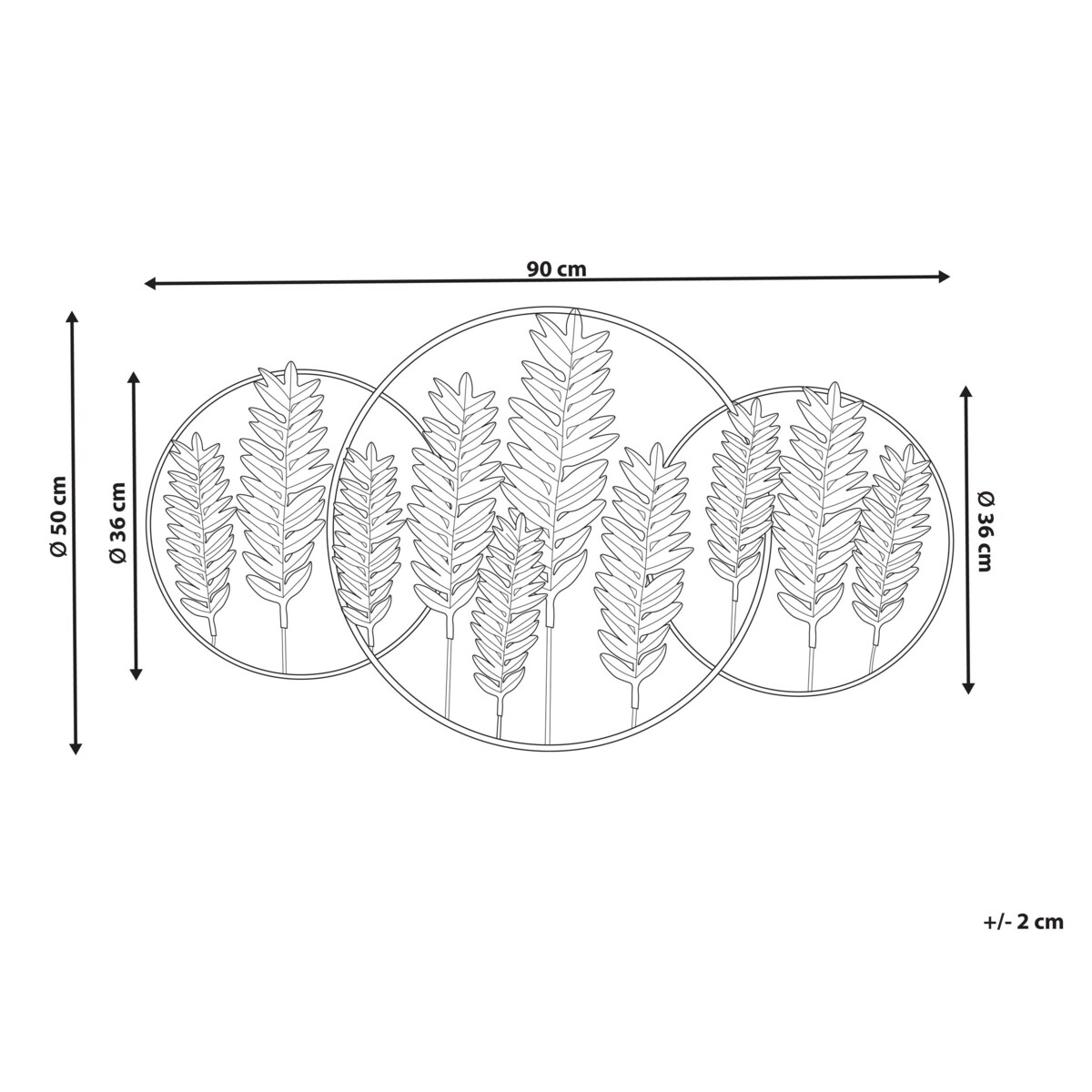 Dekoracja ścienna złota z zielonym COPERNICIUM