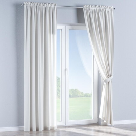 Zasłona na kanale z grzywką 1 szt. 130x260 satynowa biel