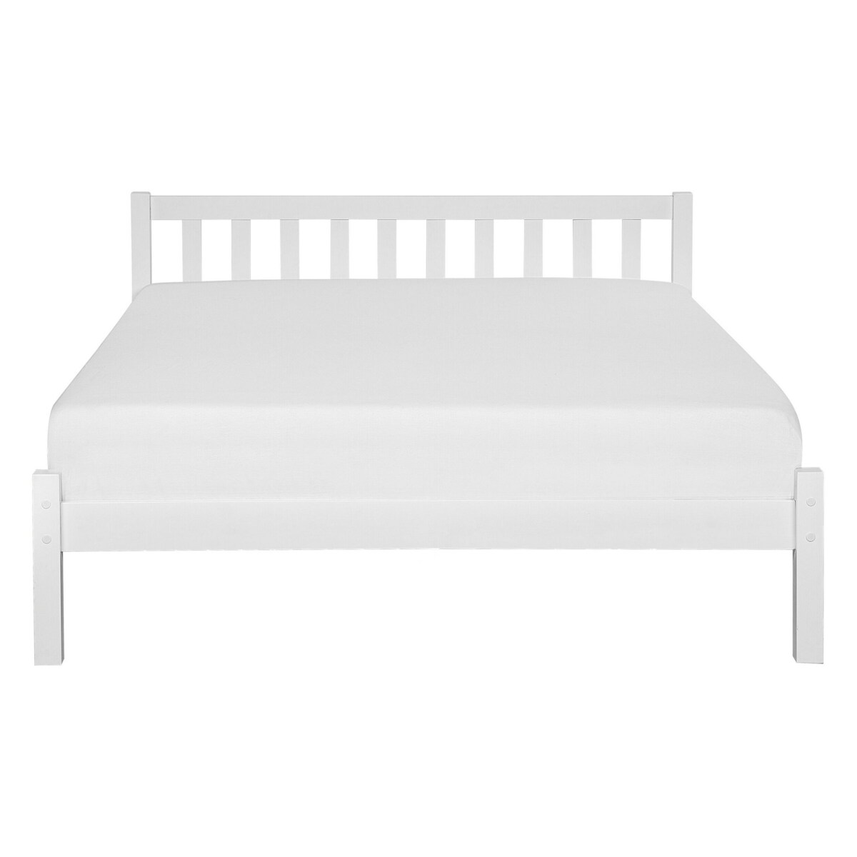 Łóżko drewniane 140 x 200 cm białe FLORAC