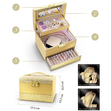 Szkatułka na biżuterię skrzynka pudełko kuferek Massido