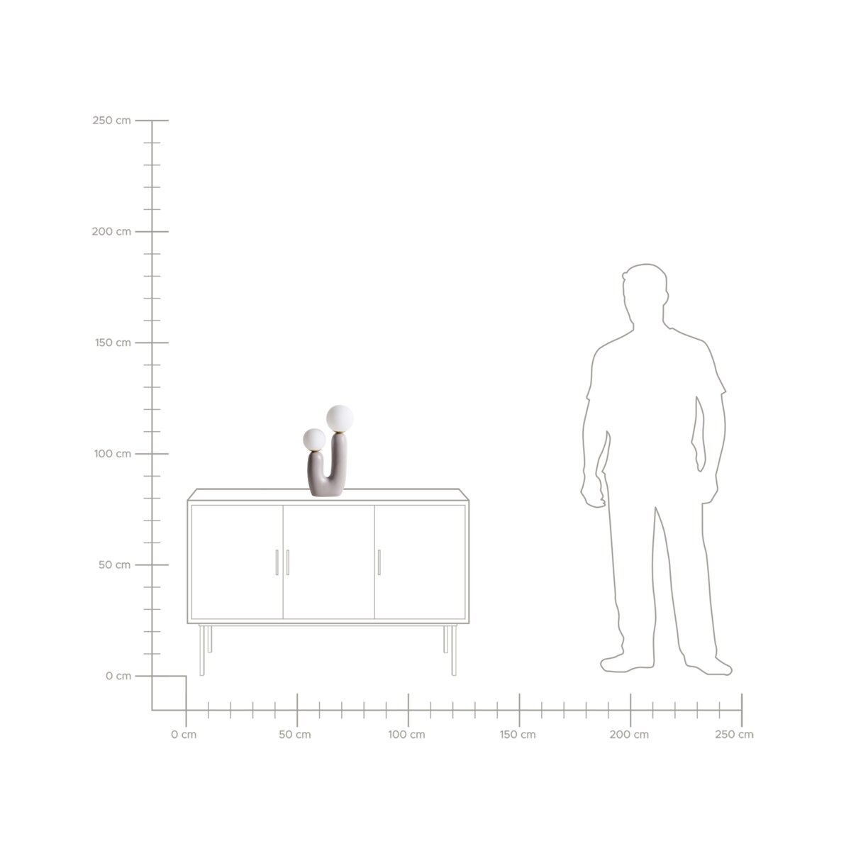 Lampa stołowa TULUN Szary