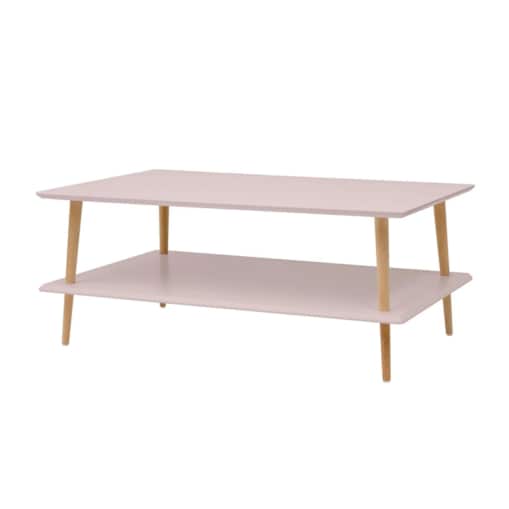 Ława KORO LOW 110x70 różowa z półką