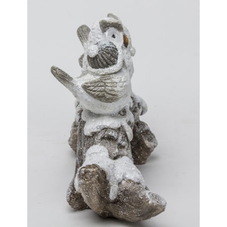 Dekoracja ptaki zimą 17x28x8 cm UCCELLI