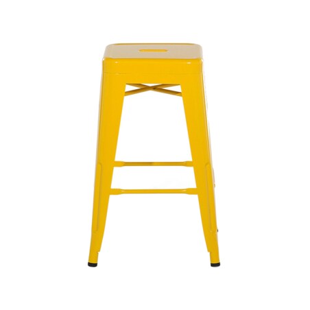 Zestaw 2 stołków barowych metalowych 76 cm żółty CABRILLO