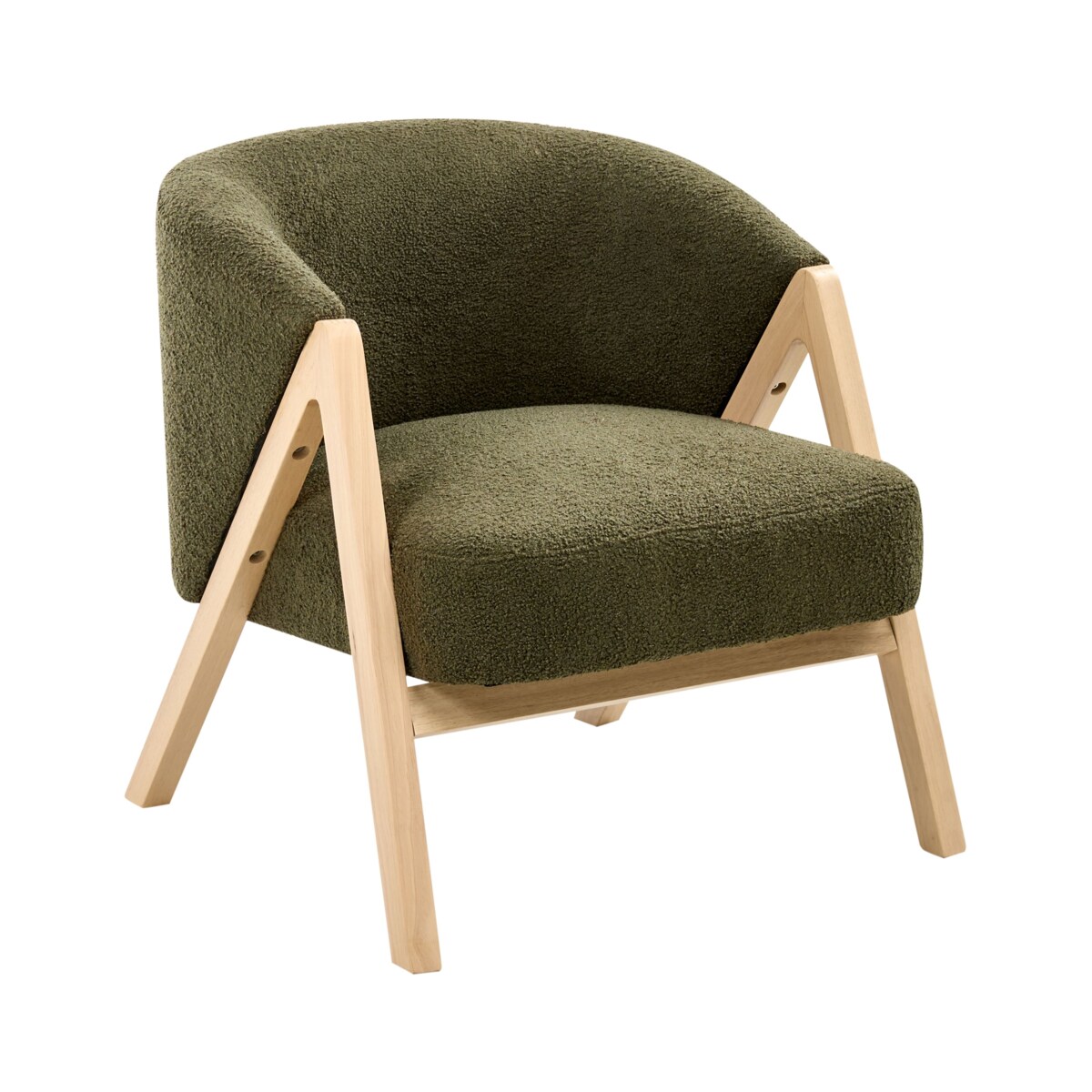 Fotel SKEI Boucle Ciemnozielony