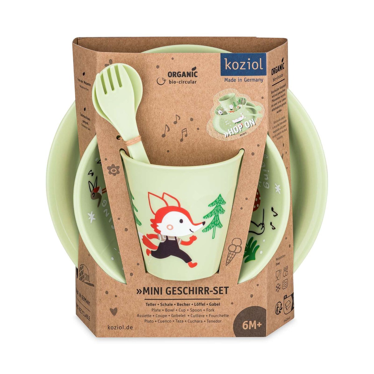 Zestaw naczyń dla dzieci HOP ON AT HOME, 4 elementy, KOZIOL