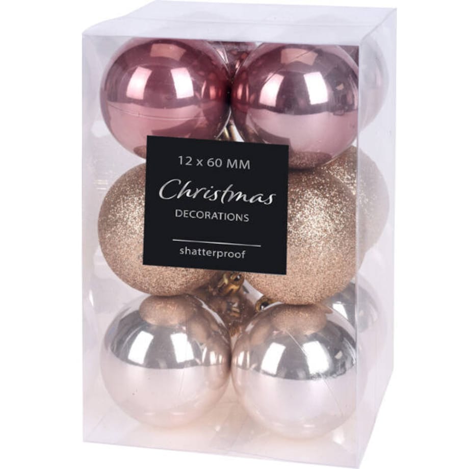 Zestaw bombek choinkowych, Ø 6 cm, 12 sztuk