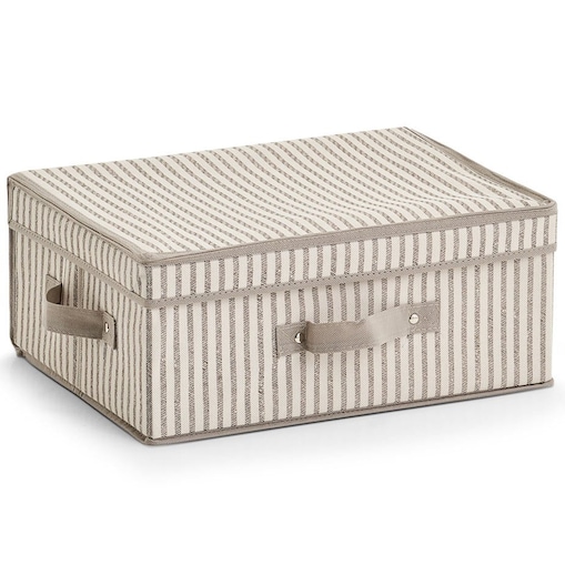 Pudełko materiałowe do przechowywania, składany pojemnik z wieczkiem - 38 x 29 x 16,5 cm, ZELLER