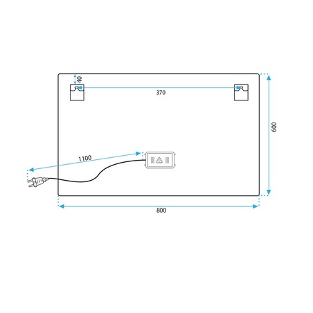 LUSTRO ŚCIENNE LED 80x60cm P10407