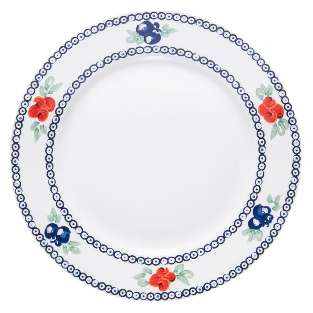 KOMPLET OBIADOWY dla 6 osób FOLKLOR talerze na jedzenie obiad serwis box