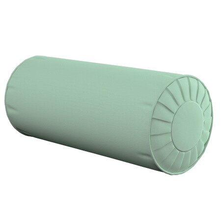 Poduszka wałek z zakładkami, zieleń eukaliptusa, Ø20 x 50 cm, Loneta
