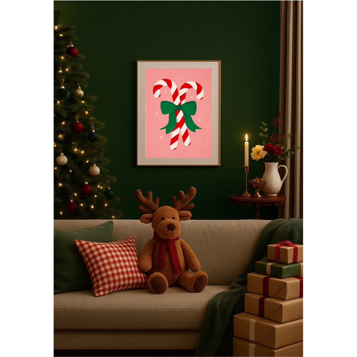 Poster Story, Plakat, Obraz - Świąteczne Lizaki, wymiary 42 x 60 cm