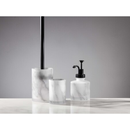 Kleine Wolke Marmor Szczotka WC ze stojakiem szary