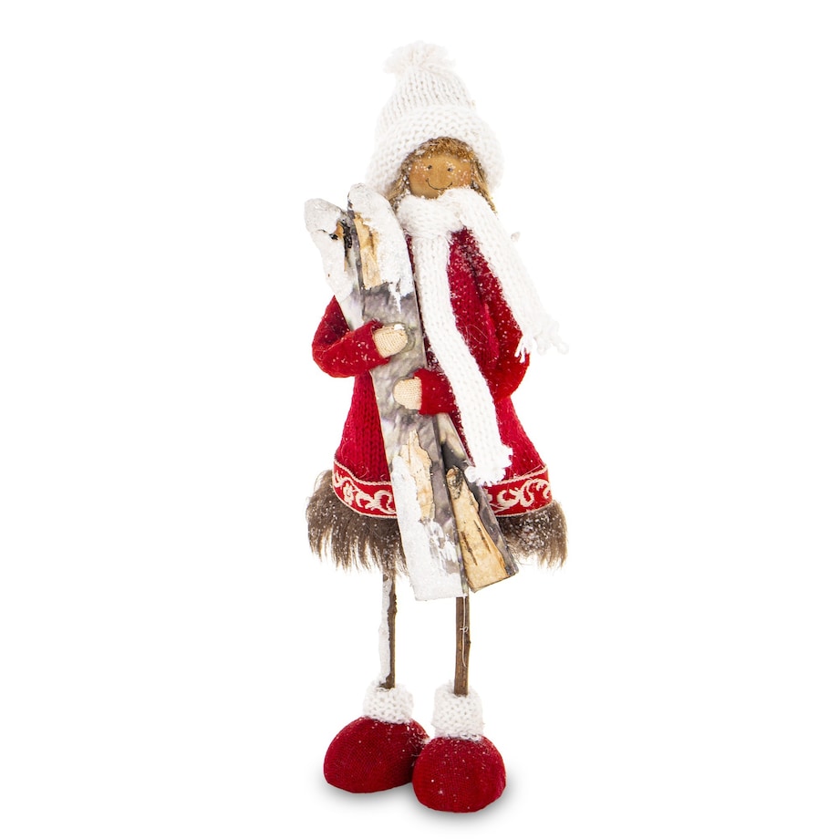 Dekoracja - figurka 24,5x9x7 cm FIONA z nartami