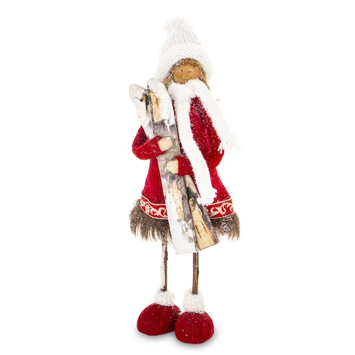 Dekoracja - figurka 24,5x9x7 cm FIONA z nartami