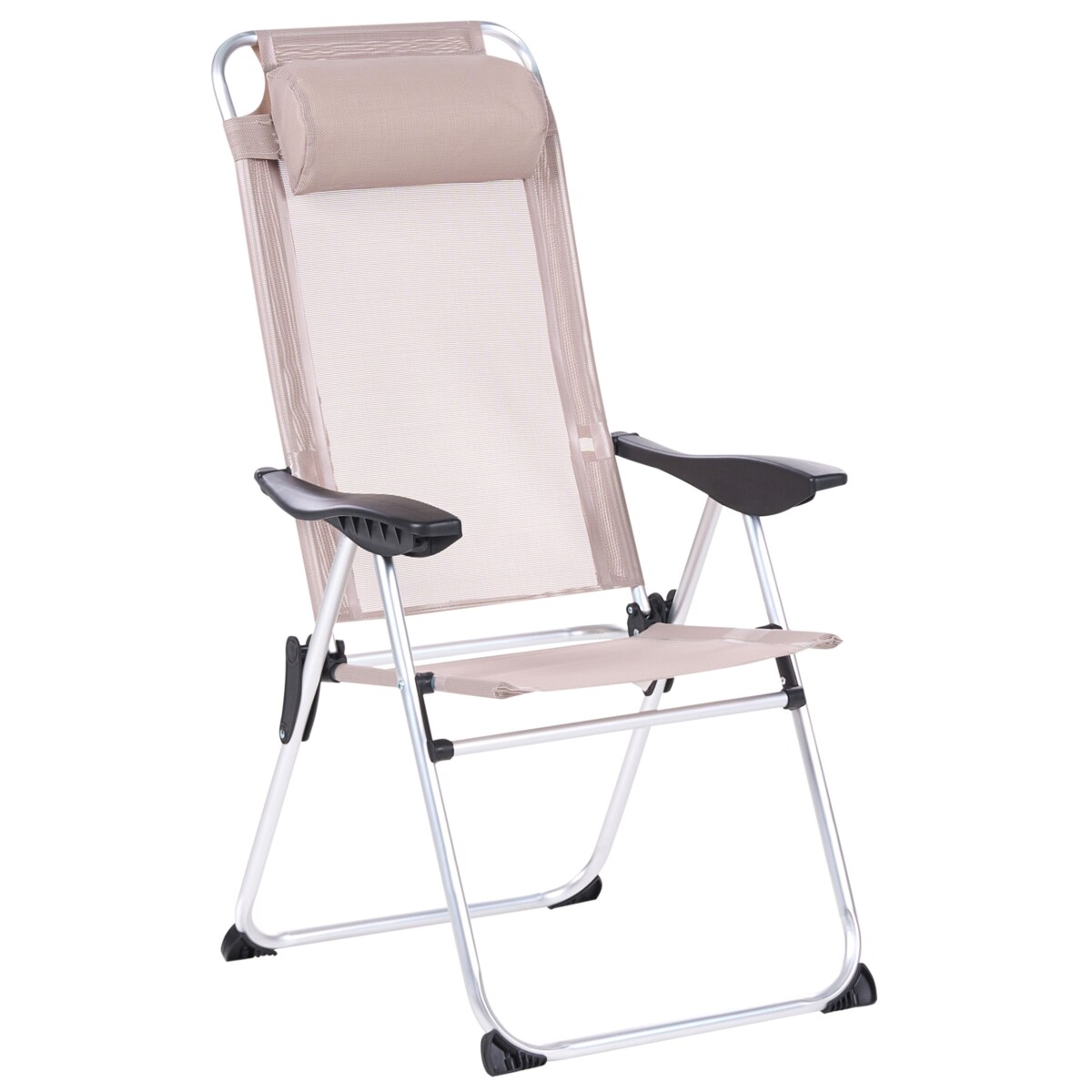 Zestaw 2 krzeseł ogrodowych ASINE Składane Metal Beżowy