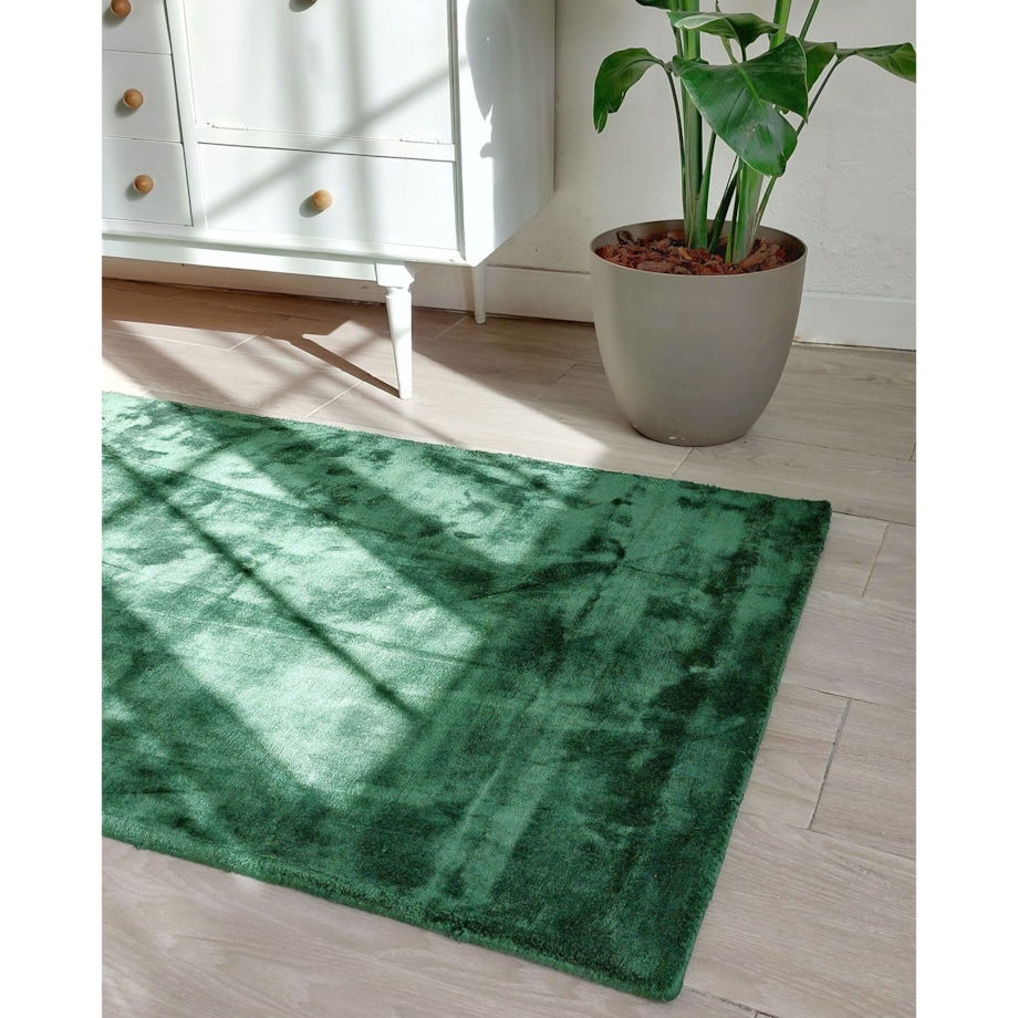 Dywan z wiskozy 80 x 150 cm zielony GESI II