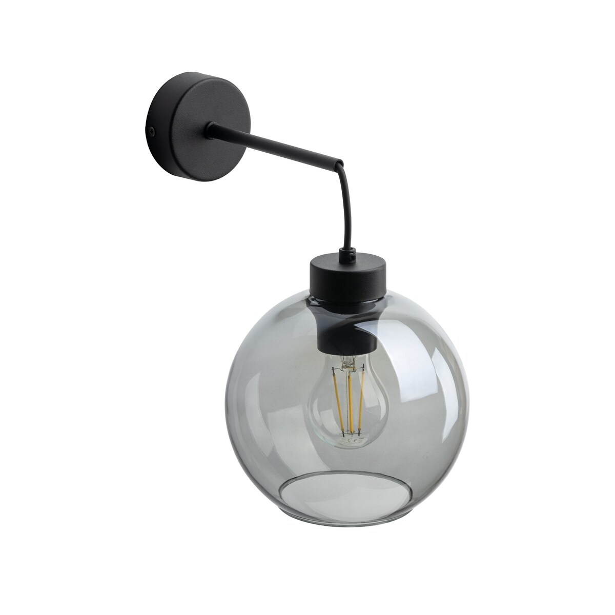 Kinkiet ścienny TK Lighting CUBUS 10243 grafitowy/czarny E27 nowoczesny stalowy do salonu i sypialni