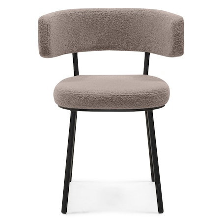 Krzesło IGUNIA 75x58x57 cm brązowoszare/czarne nóżki