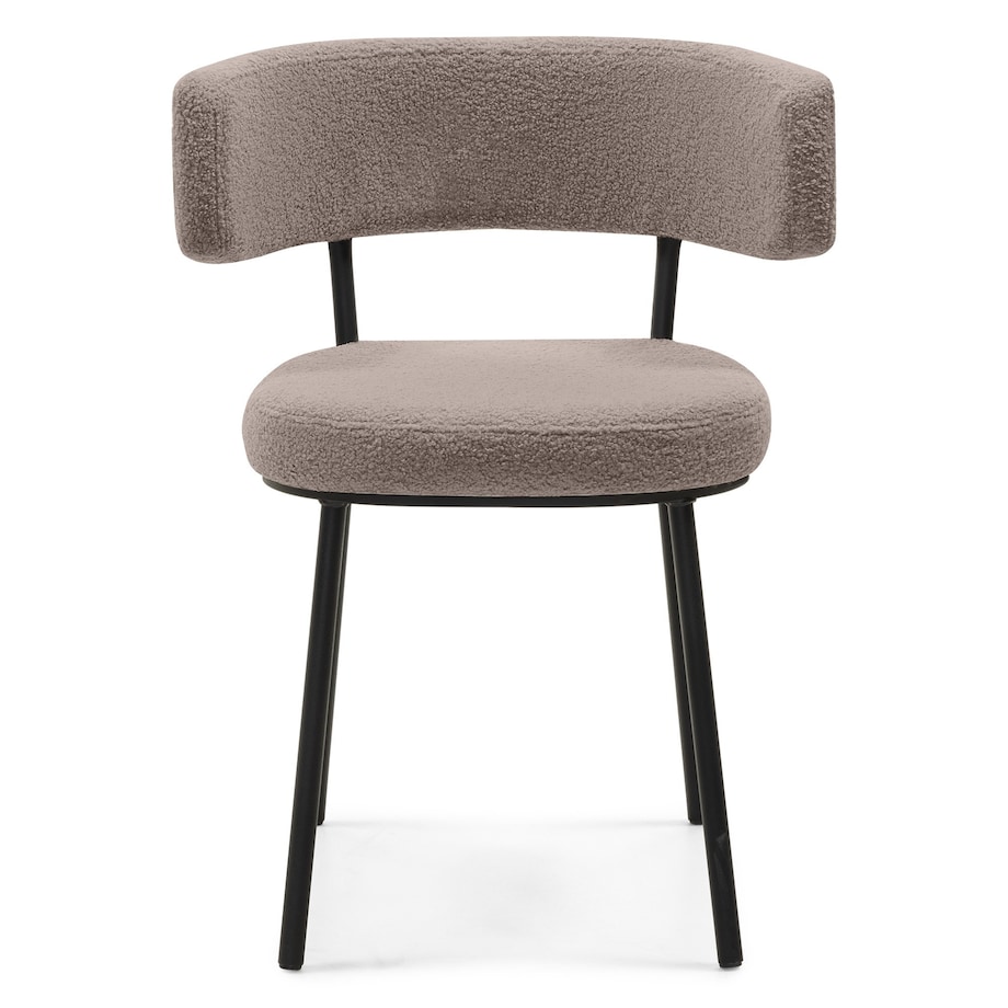 Krzesło IGUNIA 75x58x57 cm brązowoszare/czarne nóżki