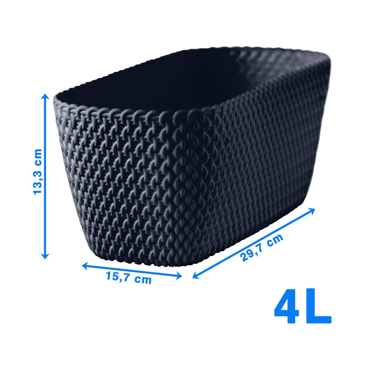 Doniczka Donica Ogrodowa Skrzynka 29,7/39,7 Cm Zestaw Na Taras Do Ogrodu Domu Antracytowa