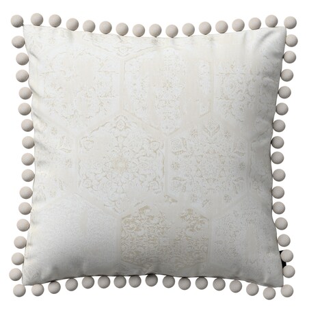 Poszewka Wera na poduszkę 45x45 szaro-beżowy ornament
