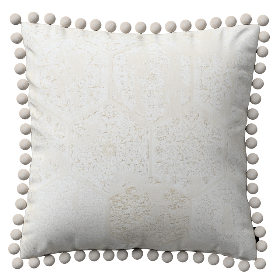 Poszewka Wera na poduszkę 45x45 szaro-beżowy ornament