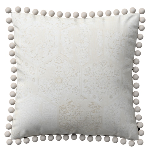 Poszewka Wera na poduszkę 45x45 szaro-beżowy ornament