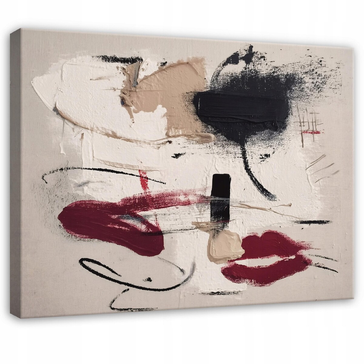 Obraz Do Sypialni Salonu Na Płótnie Abstrakcja Beton Beżowy 100x70