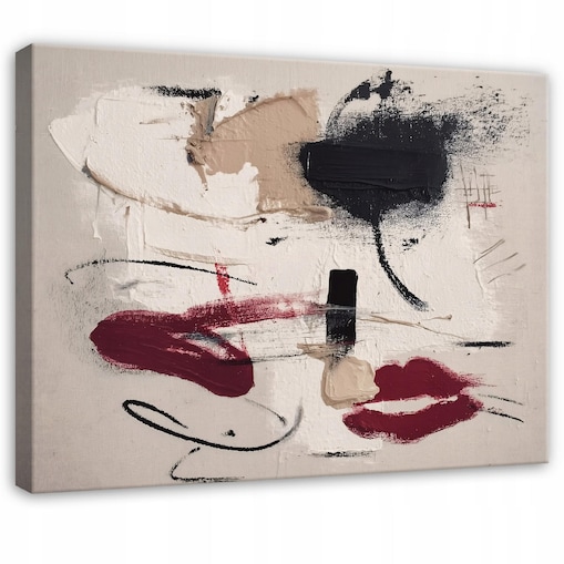 Obraz Do Sypialni Salonu Na Płótnie Abstrakcja Beton Beżowy 100x70