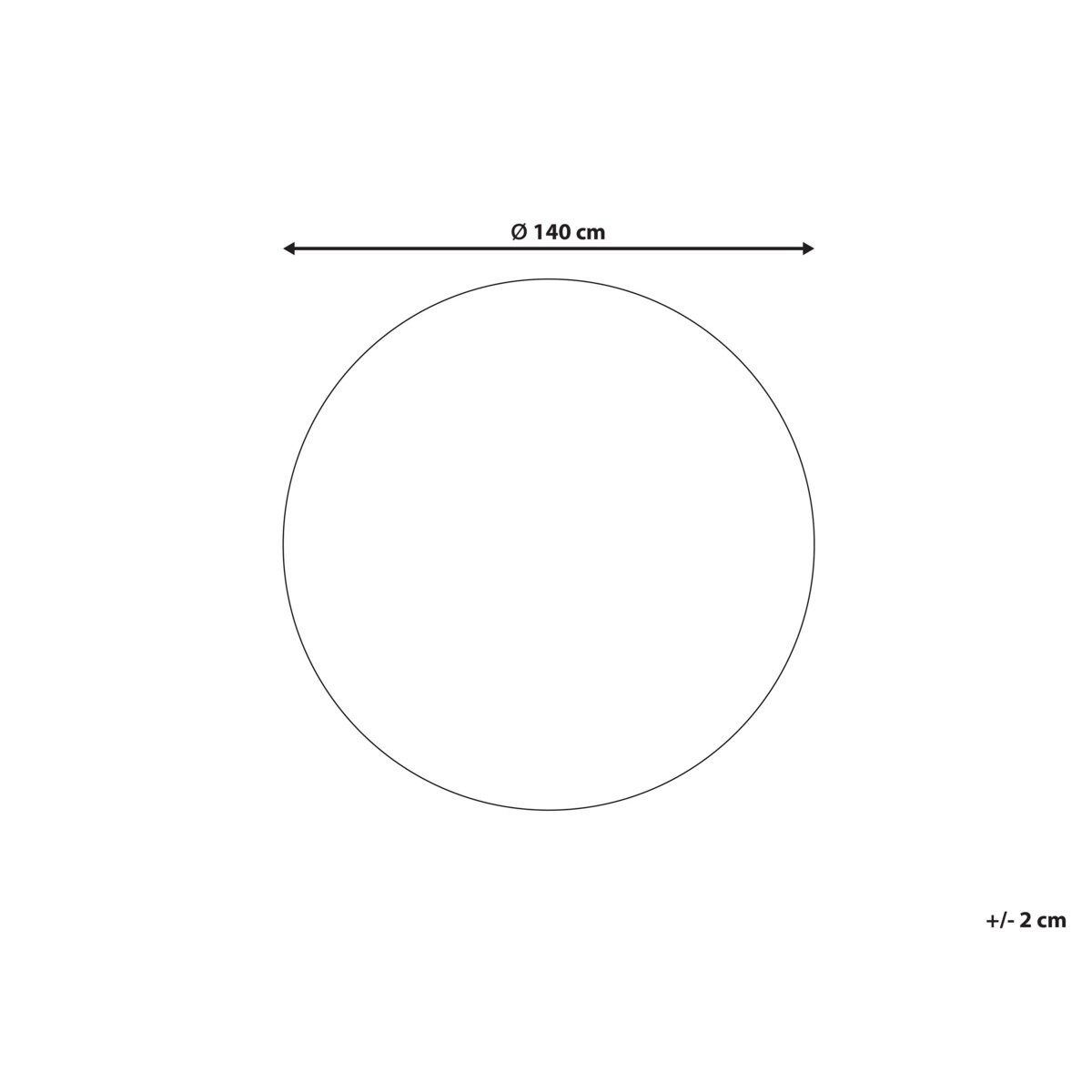 Dywan shaggy okrągły bawełniany ⌀ 140 cm beżowy BITLIS