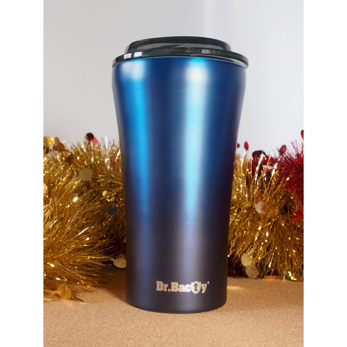 Kubek termiczny na kawę Dr.Bacty Apollo 2.0 - 360 ml - Monaco Blue - Ptaszkowe love