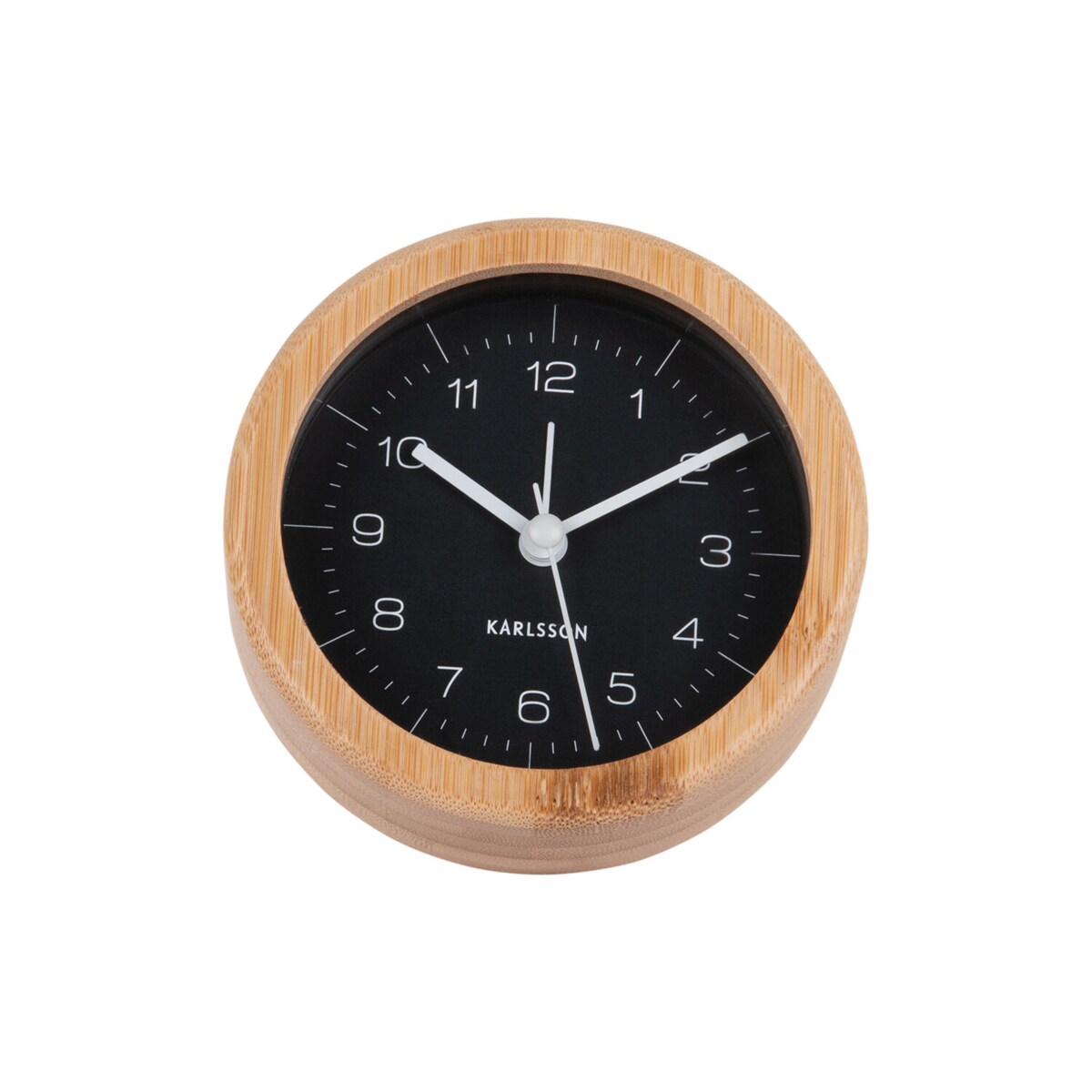 Budzik z bambusową obudową NEAT, Ø 10 cm