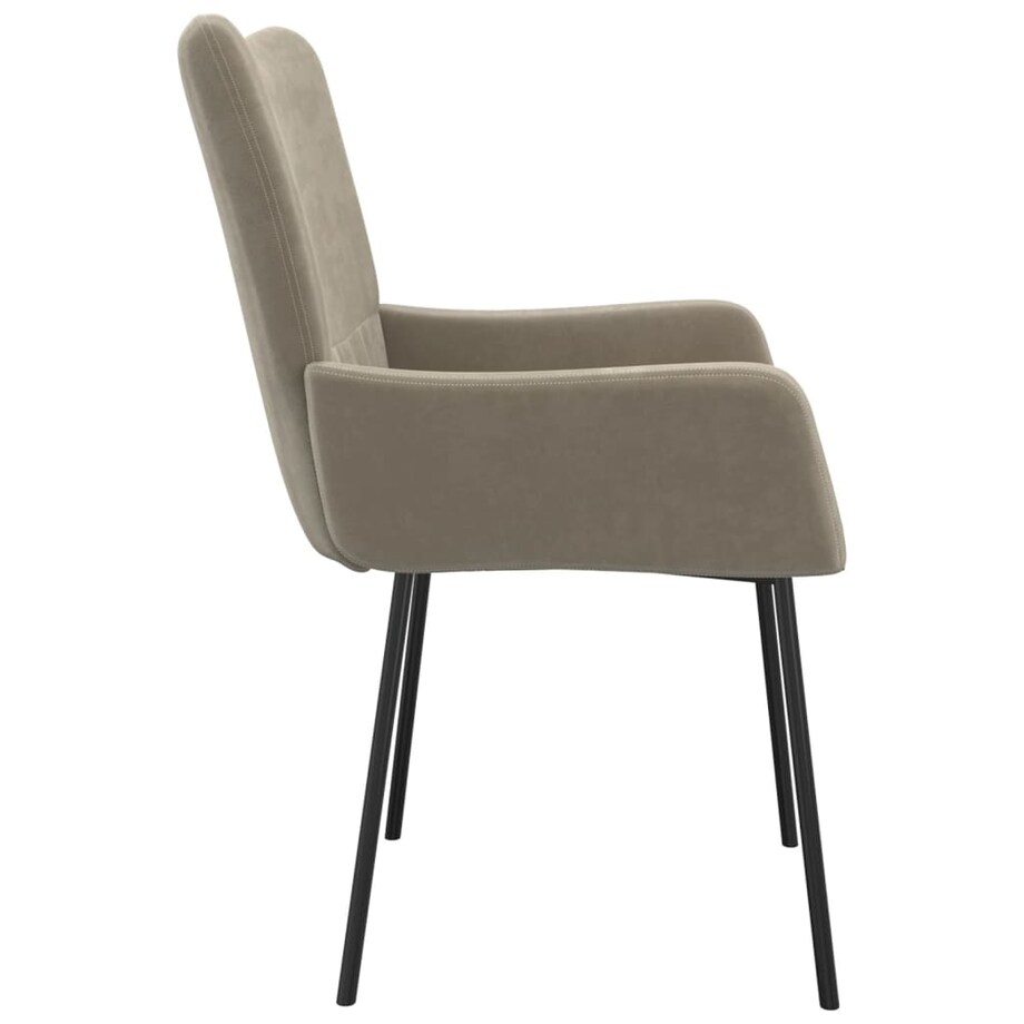 vidaXL Krzesła stołowe, 2 szt., jasnoszare, aksamitne