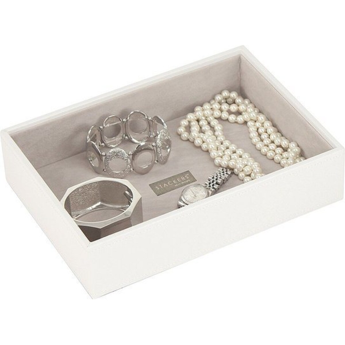 Szkatułka na biżuterię Stackers open classic biała