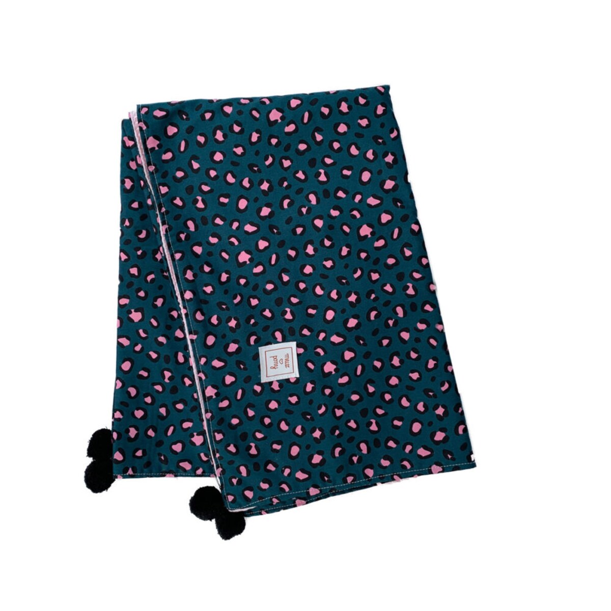 Leopard - kocyk z chwostami green