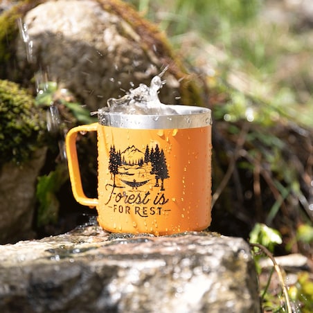 Kubek turystyczny / dwuścienny - Beaver - żółty - Alaskan Maker