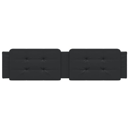 vidaXL Poduszka na wezgłowie, Zadar, czarna, 200 cm, sztuczna skóra