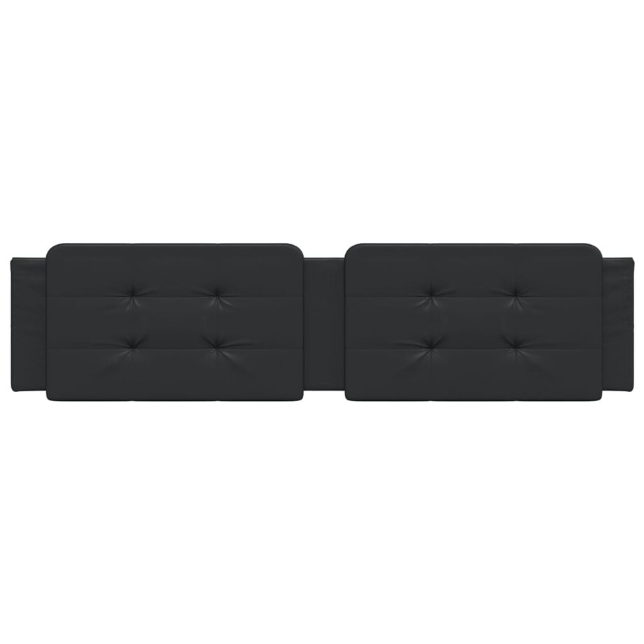 vidaXL Poduszka na wezgłowie, Zadar, czarna, 200 cm, sztuczna skóra