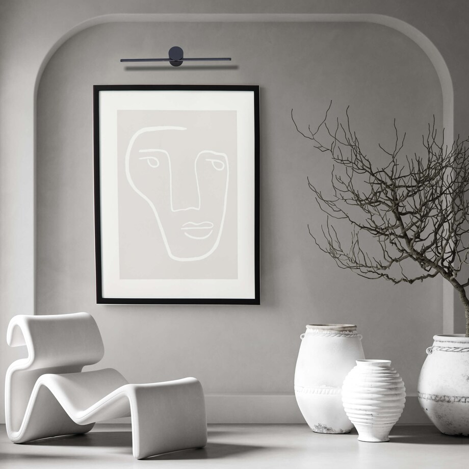 Lampa ścienna Modern Slim LP-777/1W M BK LED 6W podłużny łazienkowy czarny kinkiet