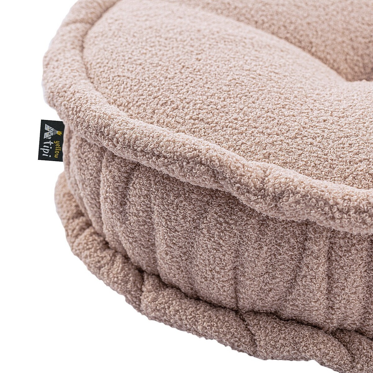 Puf francuski, różowy, 50x13cm, Boucle