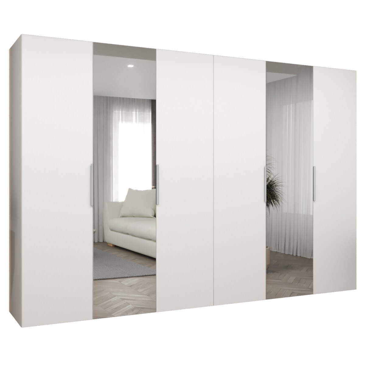 Szafa uchylna otwierana MARBELLA 2 300 wys. 202 cm Biały + u. Kaszmir