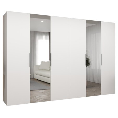 Szafa uchylna otwierana MARBELLA 2 300 wys. 202 cm Biały + u. Kaszmir