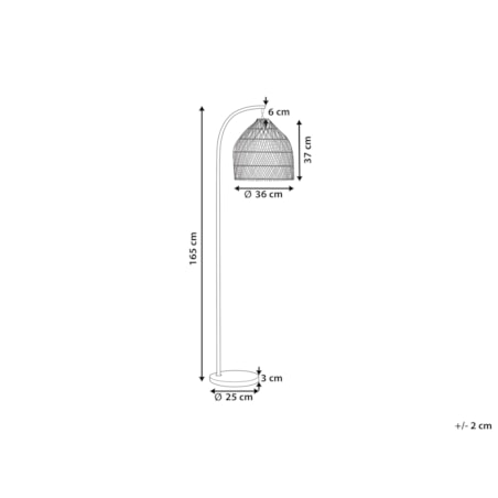 Lampa podłogowa rattanowa naturalna BERNICA