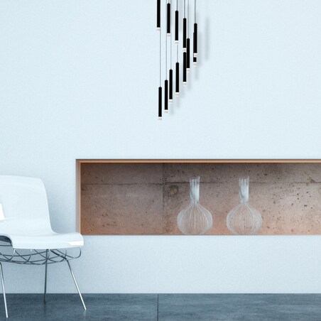 Wisząca LAMPA industrialna CARBON ML6161 Milagro metalowa OPRAWA kaskada LED 12W 4000K ZWIS loftowy czarny